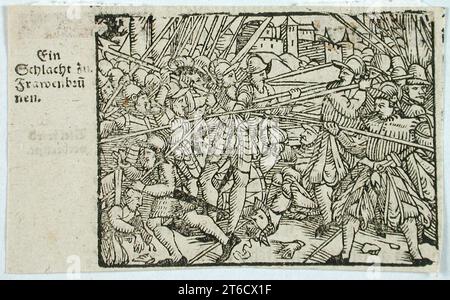 Battle Scene, 16th century. Stock Photo