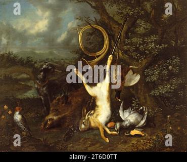 Still Life with Dead Game, 1720-1729. Stock Photo