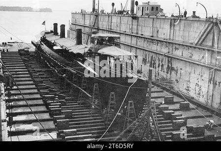 USS Chauncey in Drydock Dewey c. 1910 Stock Photo - Alamy