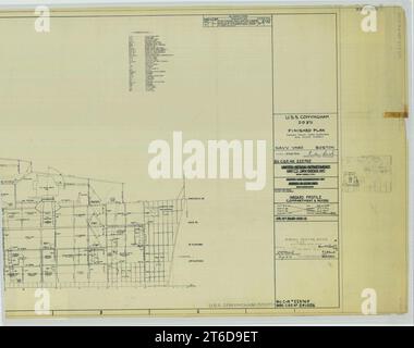 USS Conyngham (DD-371)- Finished Plan Stock Photo