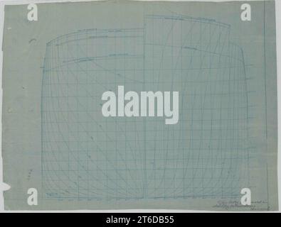 USS Cyclops (AC-4)- Body plan used in stability calculations Stock Photo