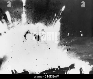 USS Enterprise (CVAN-65) fire 1969 explosions1 Stock Photo