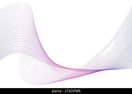 abstract flow wave lines background. Futuristic technology and science theme background Stock Vector