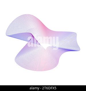abstract background with dynamic circular linear waves Stock Vector