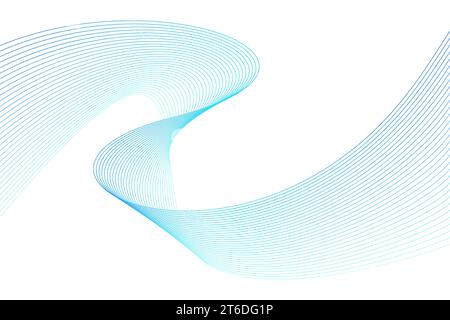 abstract flow wave lines background. Futuristic technology and science theme background Stock Vector