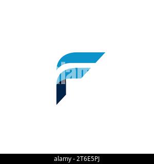 F Wing Logo Simple Design Stock Vector