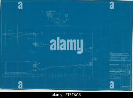 USS Henley (DD-39)- Arrangement of Fuel Oil Piping To After Storage Tanks Stock Photo