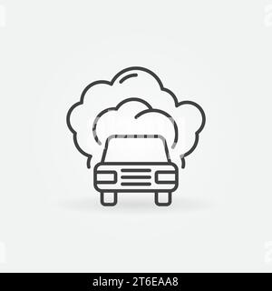 Car Exhaust Smoke outline vector concept icon or design element Stock Vector