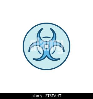 Biohazard Biological Pollution vector concept round colored icon or symbol Stock Vector