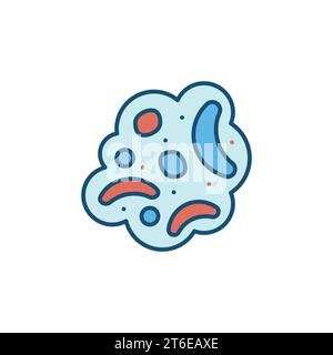 Bacteria Pollution vector Microbes concept modern icon or symbol Stock Vector