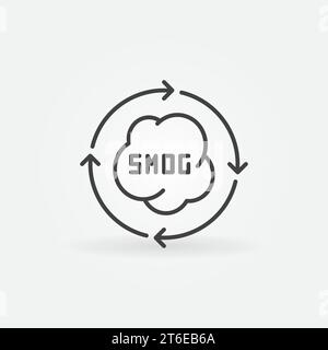 Smog Cloud and Arrows vector concept modern icon or symbol Stock Vector ...
