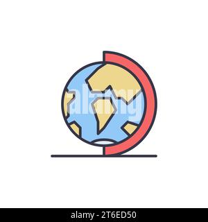 Globe on Stand vector concept colored icon or logo element Stock Vector