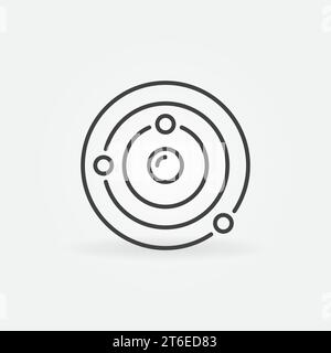 Atom icon, outline style Stock Vector Image & Art - Alamy