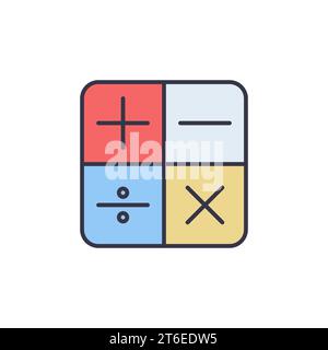 Math Operations or Calculator vector concept creative icon or design element Stock Vector