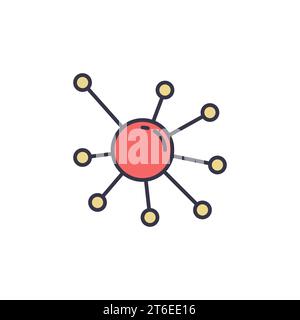 Molecule vector concept colored icon or design element Stock Vector