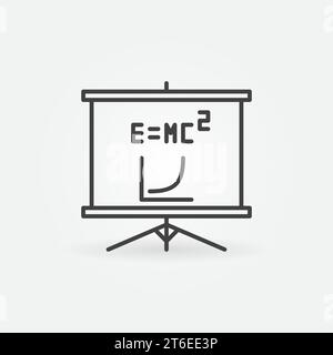 Physics Presentation Board outline vector concept icon or design element Stock Vector