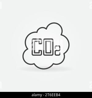 Carbon Dioxide outline vector CO2 concept icon or design element Stock Vector