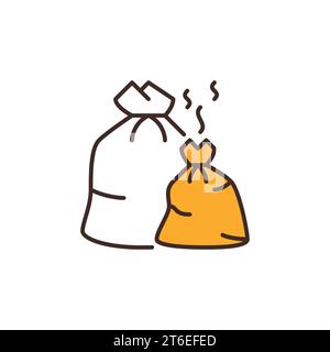 Garbage Trash Bags vector concept colored icon or logo element Stock Vector