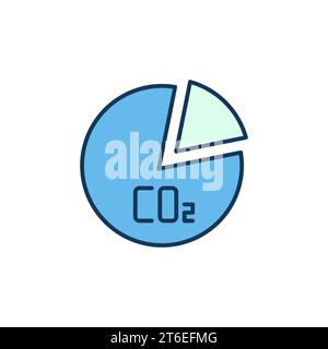 CO2 Pie Chart vector concept colored modern icon or design element Stock Vector