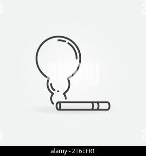 Cigarette outline vector Smoking and Addiction concept icon or design element Stock Vector