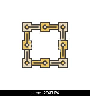 Vector Blockchain Technology concept colored icon or design element Stock Vector