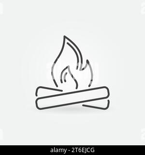 Burnable Trash icon. Line simple icon for templates, web design and ...