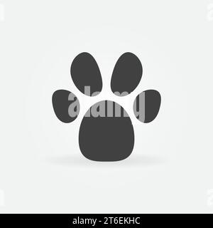Animal Pet Paw Print vector concept minimal icon or symbol Stock Vector