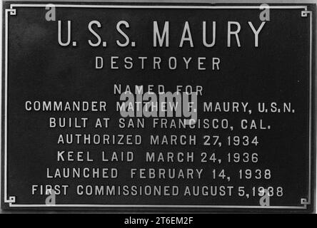 USS Maury (DD-401) - 19 Stock Photo