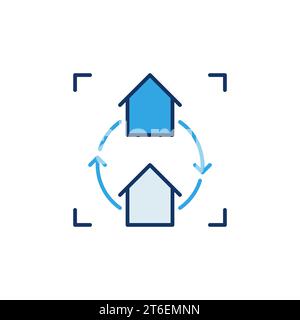 House Exchange vector Real Estate concept colored icon or design element Stock Vector