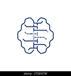 Human Brain Neural Networks vector Neuroscience concept modern icon or logo element Stock Vector