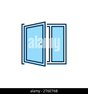Opened Window vector concept colored icon or design element Stock Vector