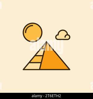 egyptian pyramids vector symbol icon design. Beautiful illustration ...