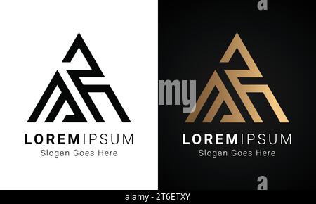 Luxury Initial RM or MR Monogram Text Letter Logo Design Stock Vector