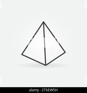 Pyramid vector concept minimal icon or sign in outline style Stock Vector