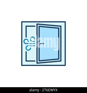 Opened Window vector Room Airing concept colored icon or symbol Stock Vector