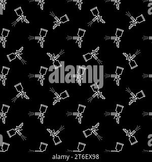 Automotive Paint concept background - Vector concept seamless pattern with Paint Spray Gun outline icon Stock Vector