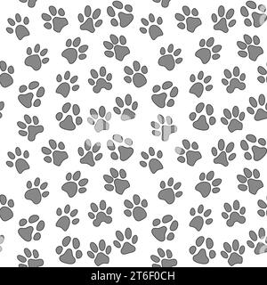Vector Animal Footprints Background concept simple seamless pattern Stock Vector