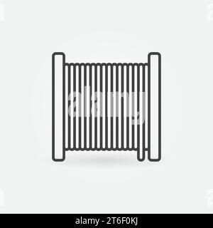 3D Printing Filament vector concept icon or symbol in thin line style Stock Vector