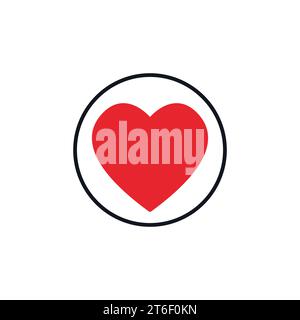 Hearts Playing Card Suit vector concept round solid icon or sign Stock Vector