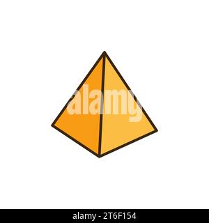 Yellow Pyramid vector concept modern colored icon or symbol Stock Vector