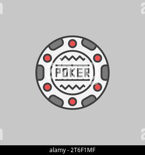 Casino Poker Chip vector Gambling concept colored modern icon or symbol Stock Vector