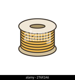 3D Printing Filament vector concept colored icon or symbol Stock Vector