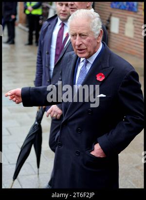 London, UK. 08th Nov, 2023. Image © Licensed to Parsons Media. 08/11/2023. London, United Kingdom. The Kings meets with members of the Korean community. The King meets with members of the Korean community in New Malden. Picture by Credit: andrew parsons/Alamy Live News Stock Photo