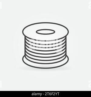 Filament for 3D Printer vector concept icon or sign in outline style Stock Vector