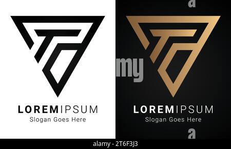 Luxury Initial TB or BT Monogram Text Letter Logo Design Stock Vector