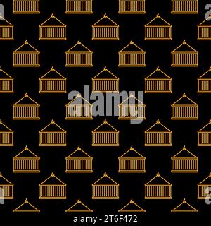 Container outline seamless pattern - vector Shipment concept background Stock Vector
