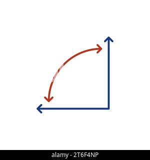 90 Degrees Right Angle vector concept colored icon or design element Stock Vector