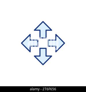 Scaling Arrows vector concept colored minimal icon or symbol Stock Vector