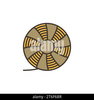 Filament for 3D printing vector Plastic Materials concept colored icon or symbol Stock Vector
