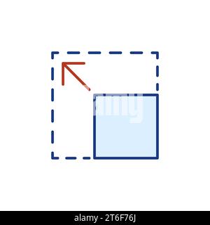 Scaling or Extend vector concept colored minimal icon or sign Stock Vector